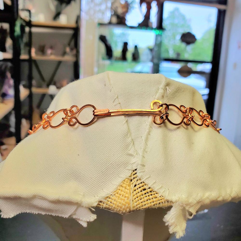 Natural Rainbow Moonstone bib necklace heady copper wire wrap choker Apatite le - Picture 10 of 10